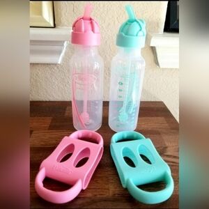 Dr. Brown’s™ Milestones™ Narrow Sippy Straw Bottle with Silicone Handles, 8 oz